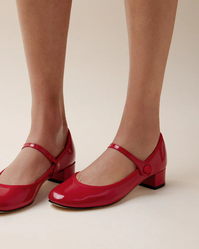 Repetto red Mary Jane heels