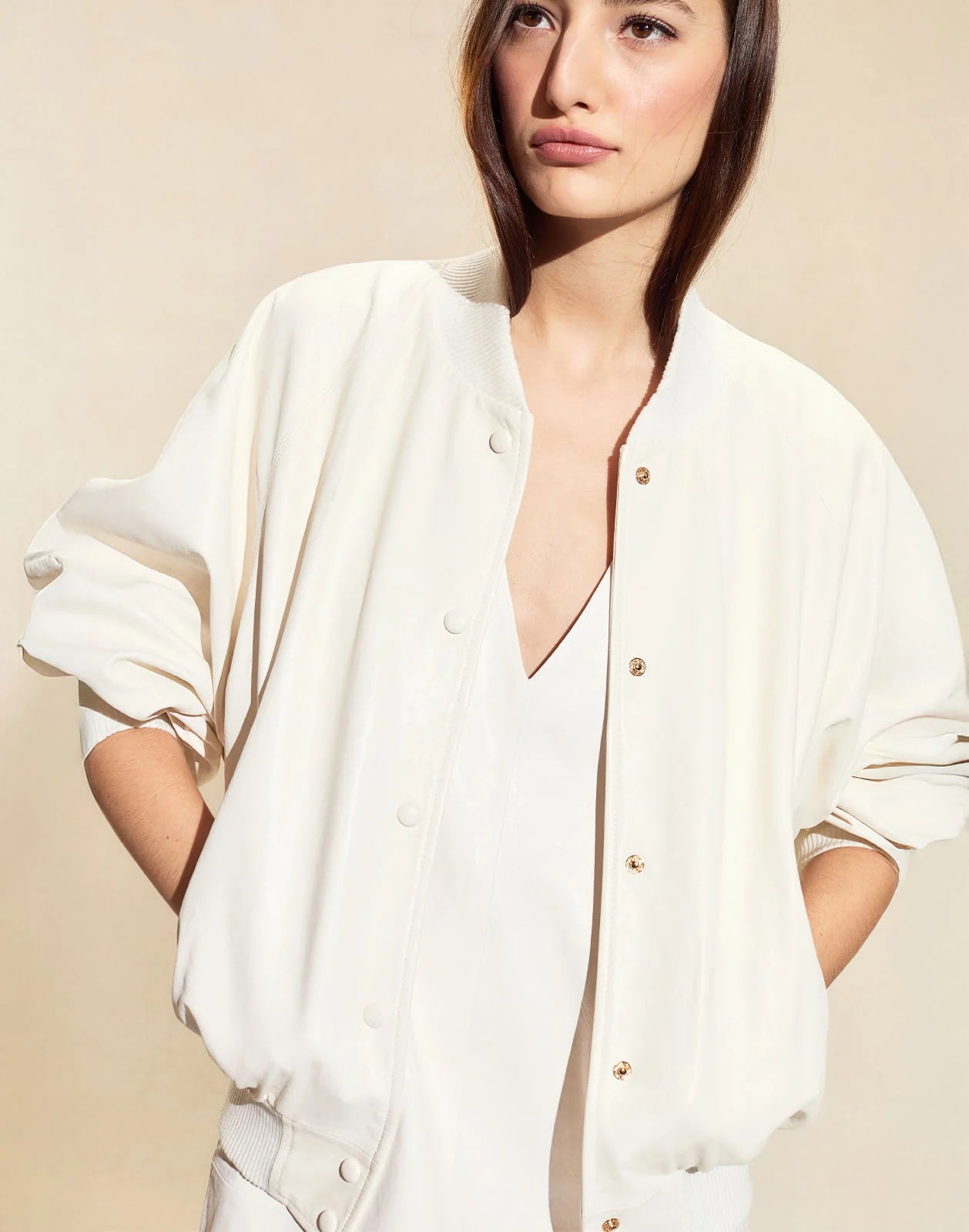 DOWNTOWN LEATHER BOMBER JACKET