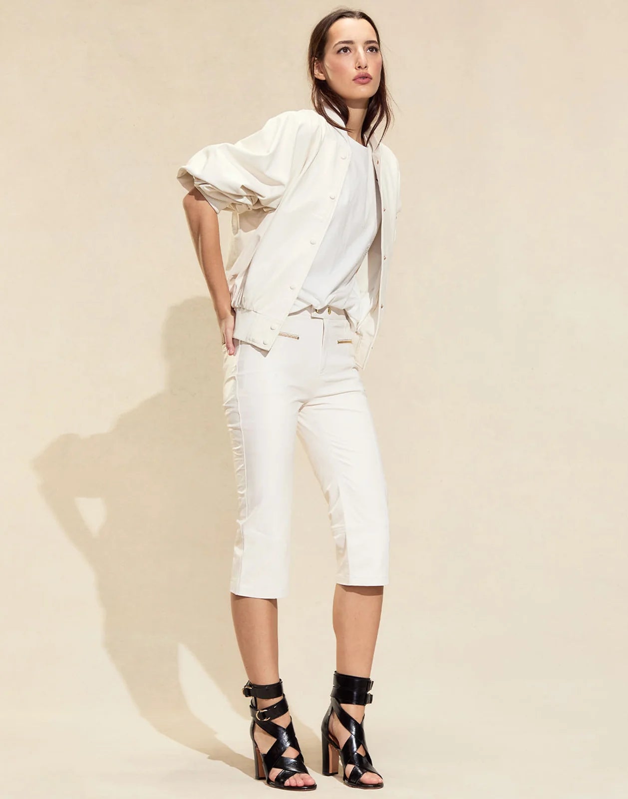 DOWNTOWN LEATHER BOMBER JACKET