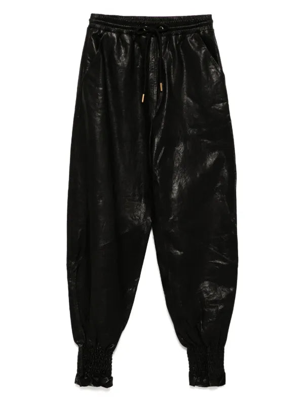 cynthia rowley london leather trousers