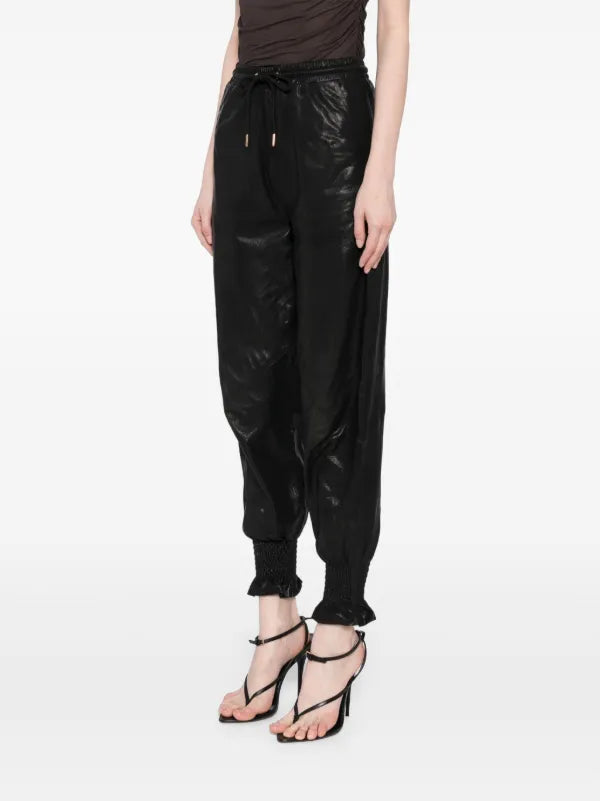 cynthia rowley london leather trousers