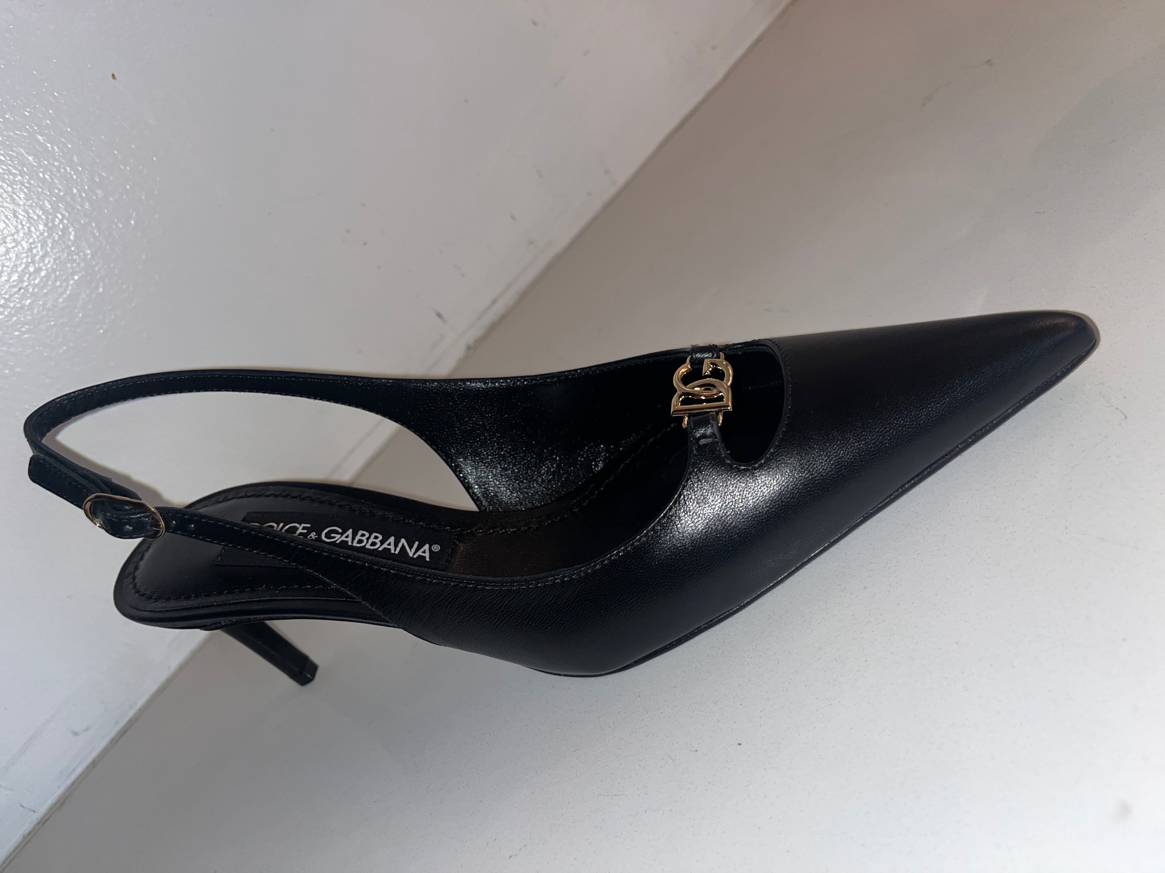 d&g slingback capretto lucido